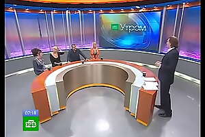 Botch blonde on panel for Russian TV