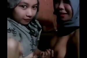 Melayu big-busted sexy licking boobs