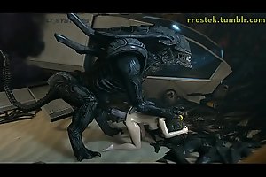 Hardcore 3D Animation Samus and Aliens