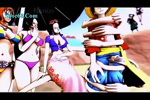 Luffy vs Nami and Robin 3D
