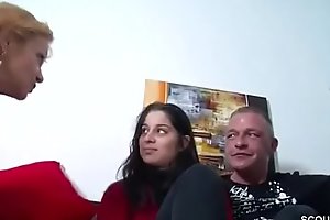 German MILF Teach Petite Teen To Fuck