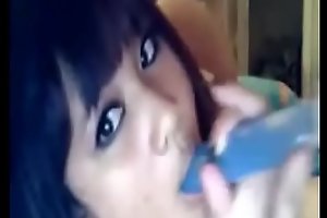 Chubby Asian camgirl masturbating