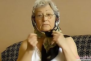 OmaHoteL Sex-mad Grandma Toying Say no