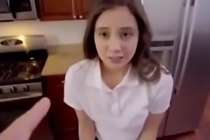 Hot Daughter going to bed take step dad