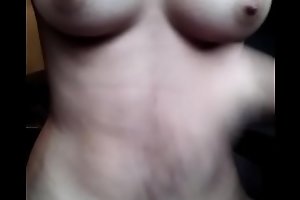 indian babe boob press and masturbating