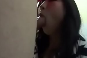 Chinese girl gives blowjob