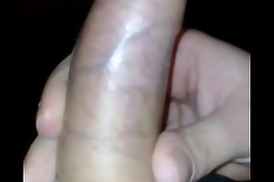 Uncut cock wank with fat thick creamy
