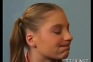 Curvy teen gets wonderful facial