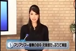 Japanese sports news flash anchor fucked