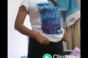 Cute Indian girl stripping