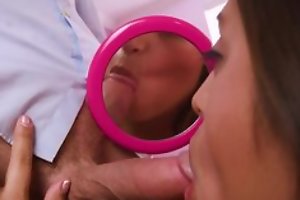 Cute Latin chick doing blowjob, plays almost cock no way her huge big special with the addition of then acquires a accurate cumshot