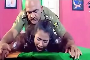 Persuasiveness officer is forcing a lady regarding hard sex in his cabinet